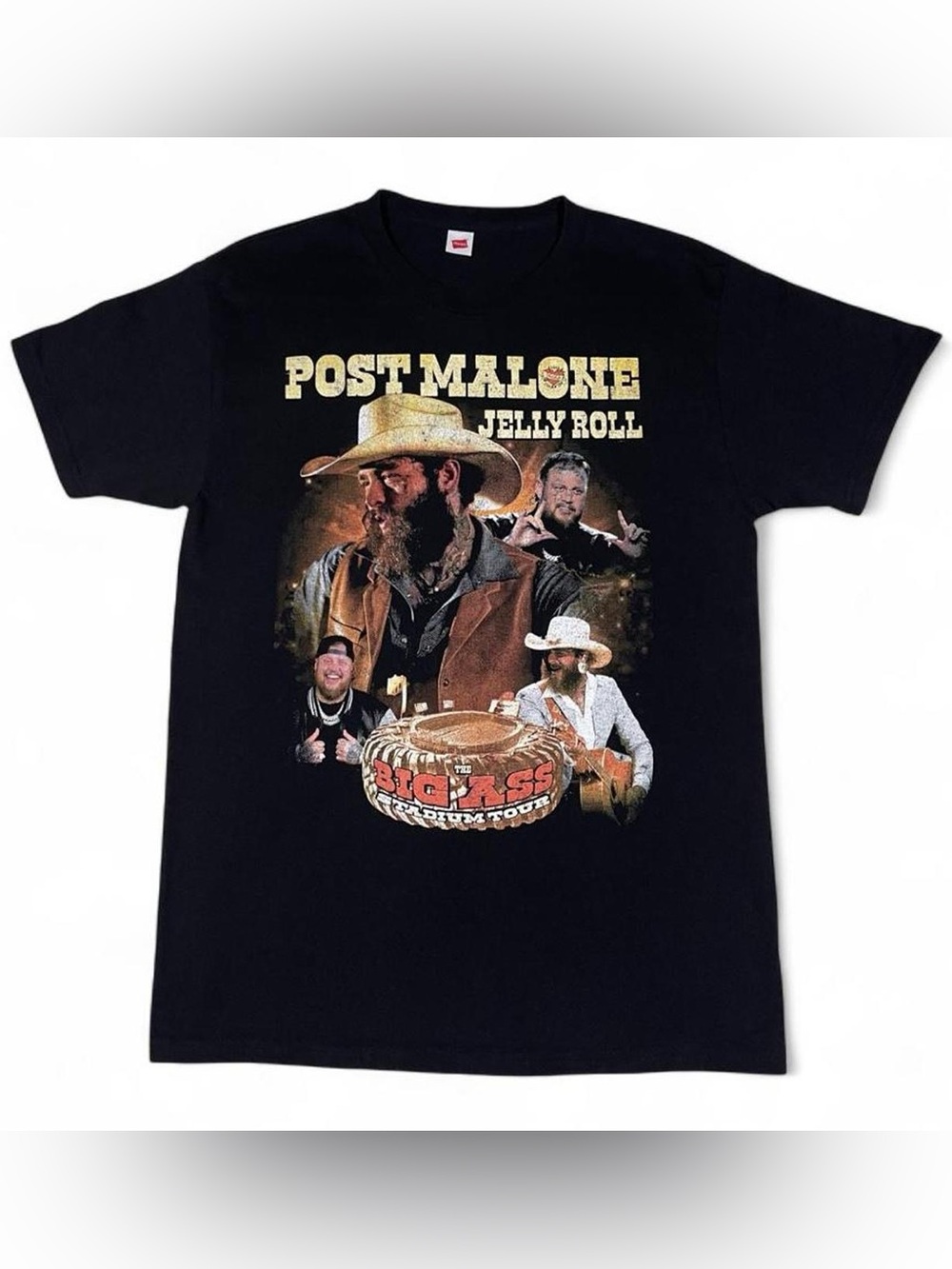 NWOT! Post Malone Jelly Roll Concert Tee Size M The Big Ass Stadium Tour 2025